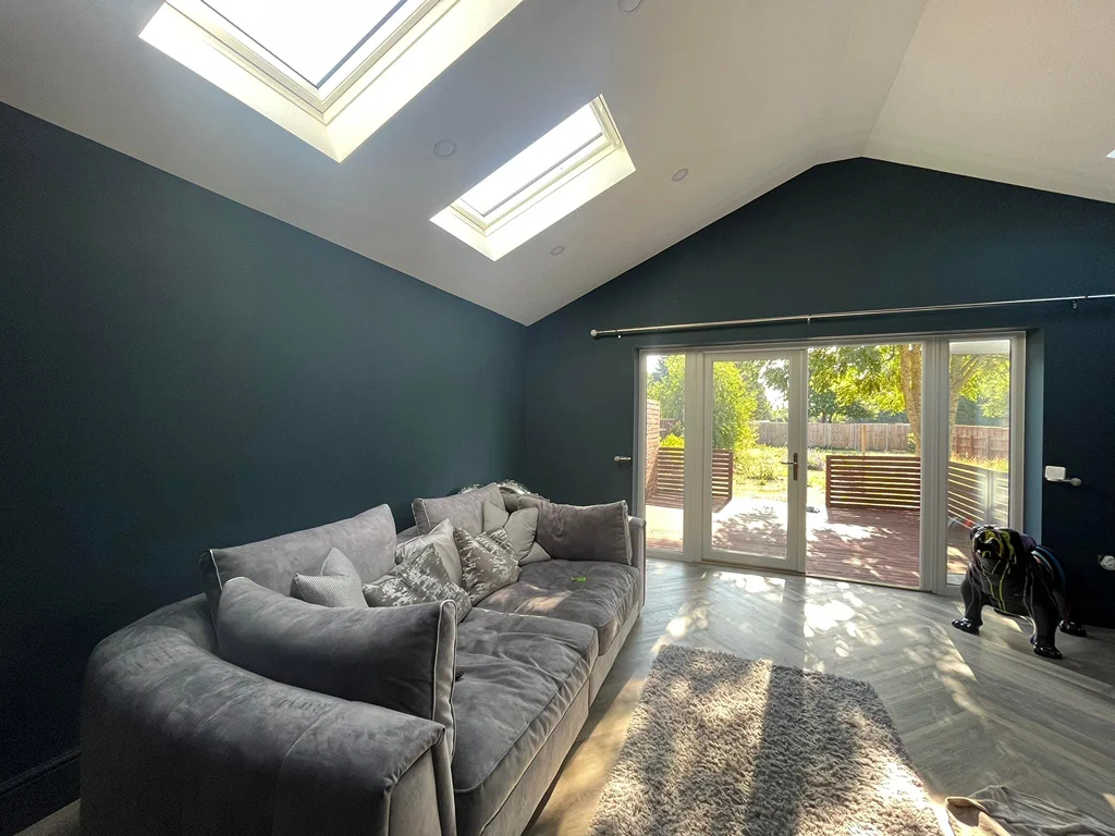 Professionally painted living room