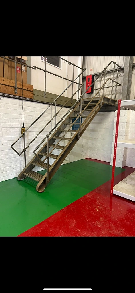 Industrial Stairs Before Painting